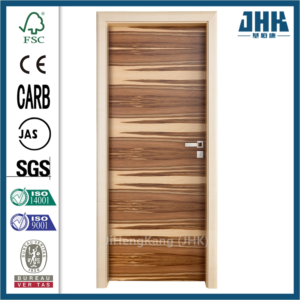 Jhk Nature Unfinished Fir Automatic Sliding Wood Veneer Door