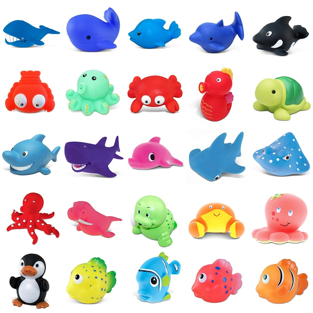 Promotional Custom Floating Plastic Animal Printed Bulk Mini Race Assortment Vinyl Duck Bath Toys