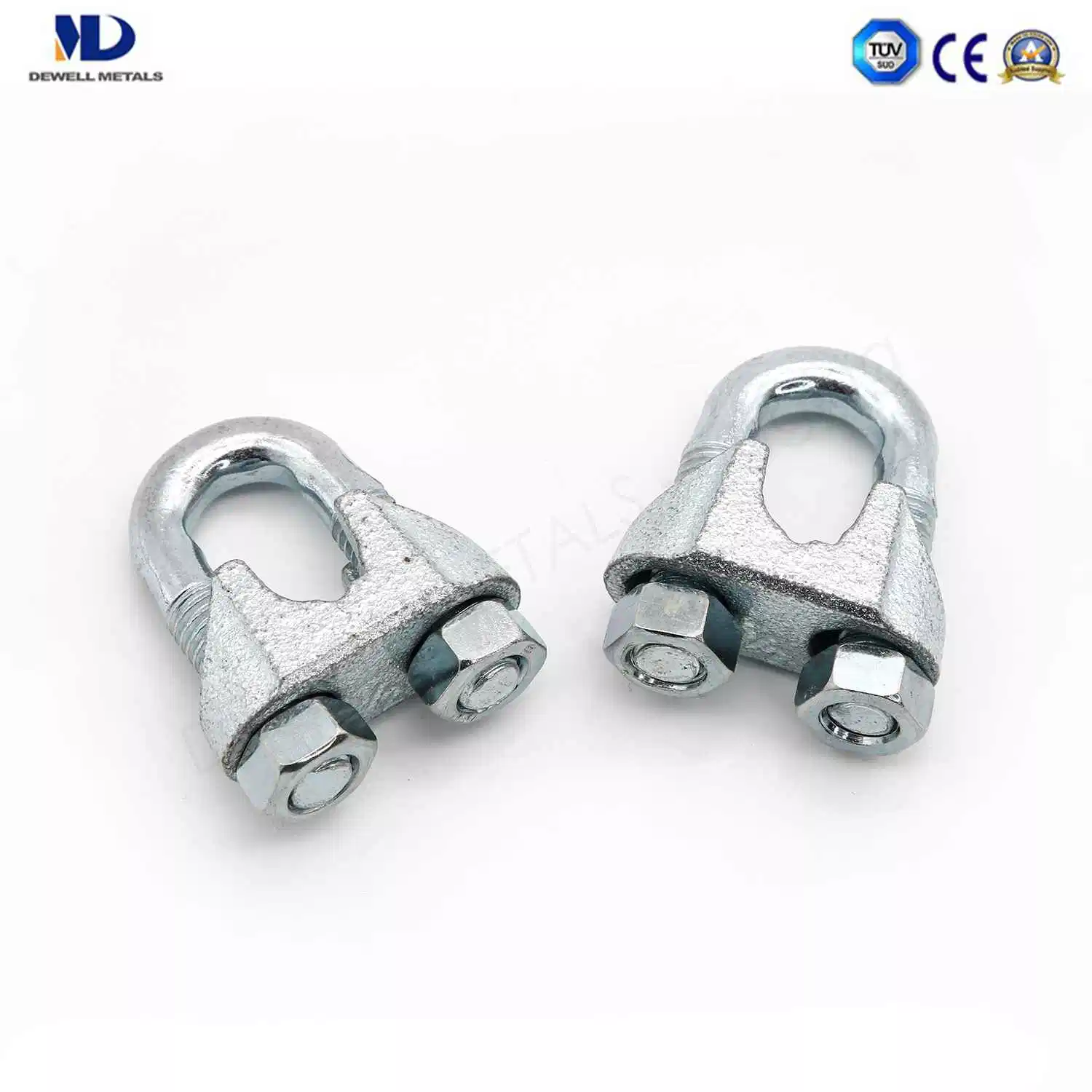 professional Manufacturer of Zinc Plated Clamp Casting Malleable Iron DIN741 Wire Rope Clips with Groove