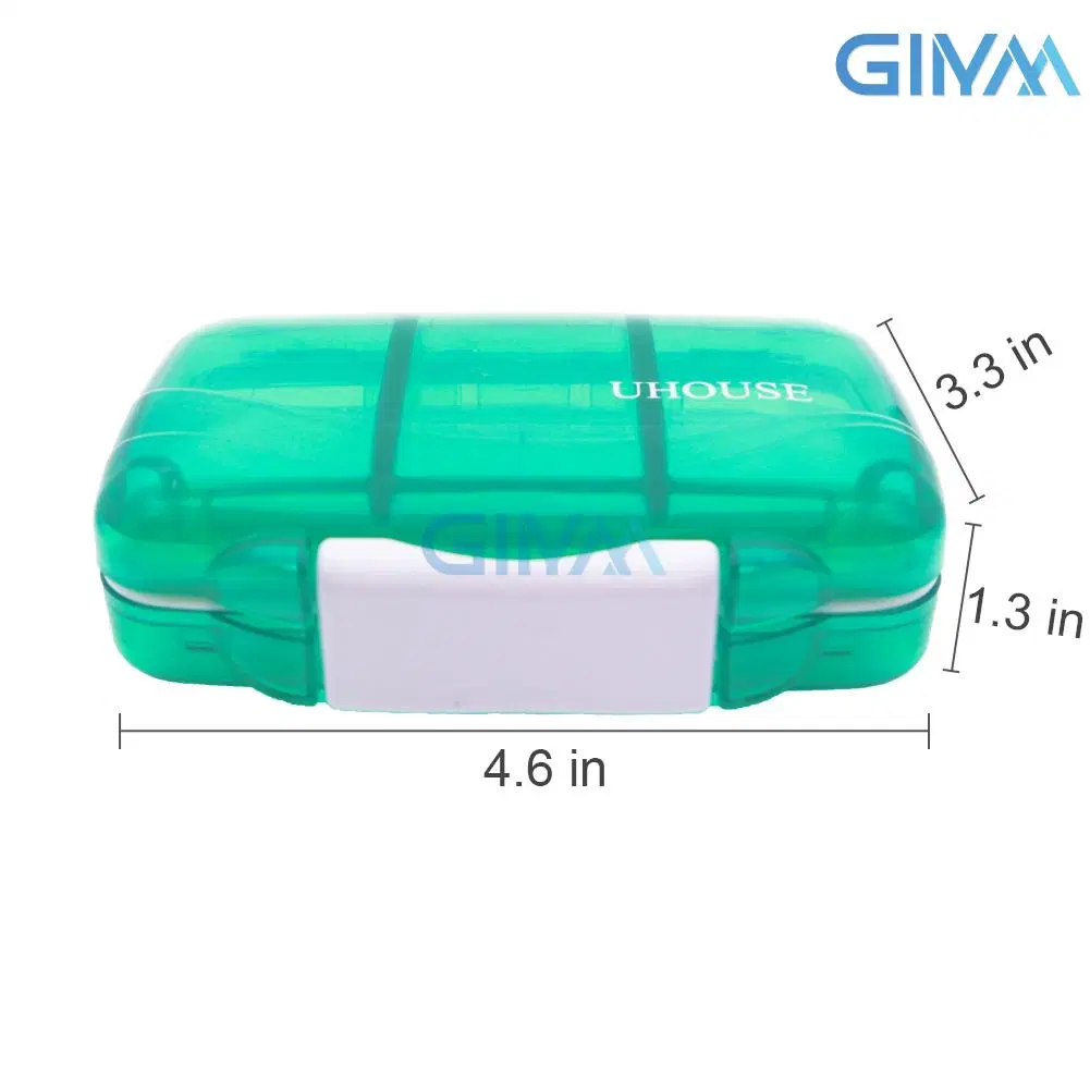 Organizador de la Píldora hermético Box gran dispensador de la Píldora Inicio Viajar Essentials suplemento vitamínico portátil titular Jumbo Clasificador de tamaño 7 contenedor compartimiento