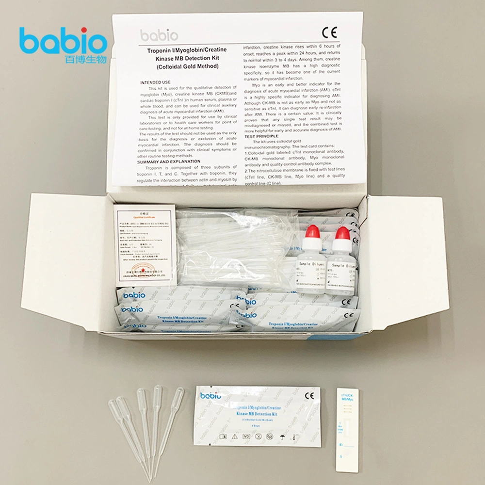 Wholesale/Supplier CE/ISO Approved Myoglobin/Ck-MB/Troponin I Combo Test