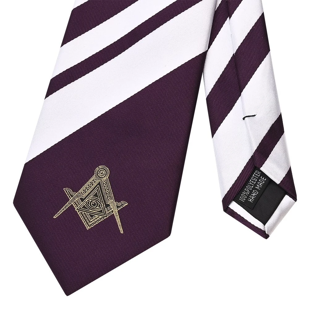 Polyester Silky Badges All-Seeing Eye Masonic Necktie Novelty Yarn-Dyed Jacquard Ties for Men