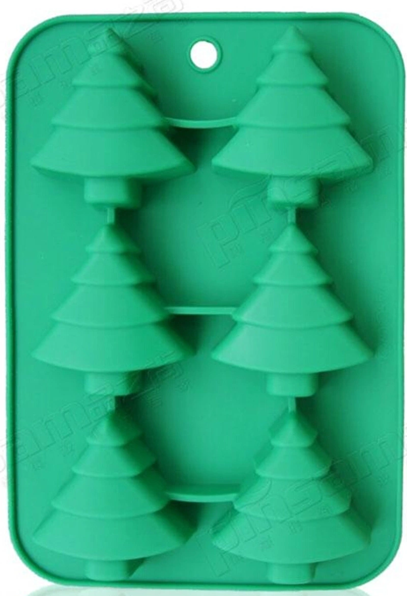 DIY Navidad forma de árbol Soaps resina Artesanía hecha a mano Chocolat molde Moldes para pasteles de silicona