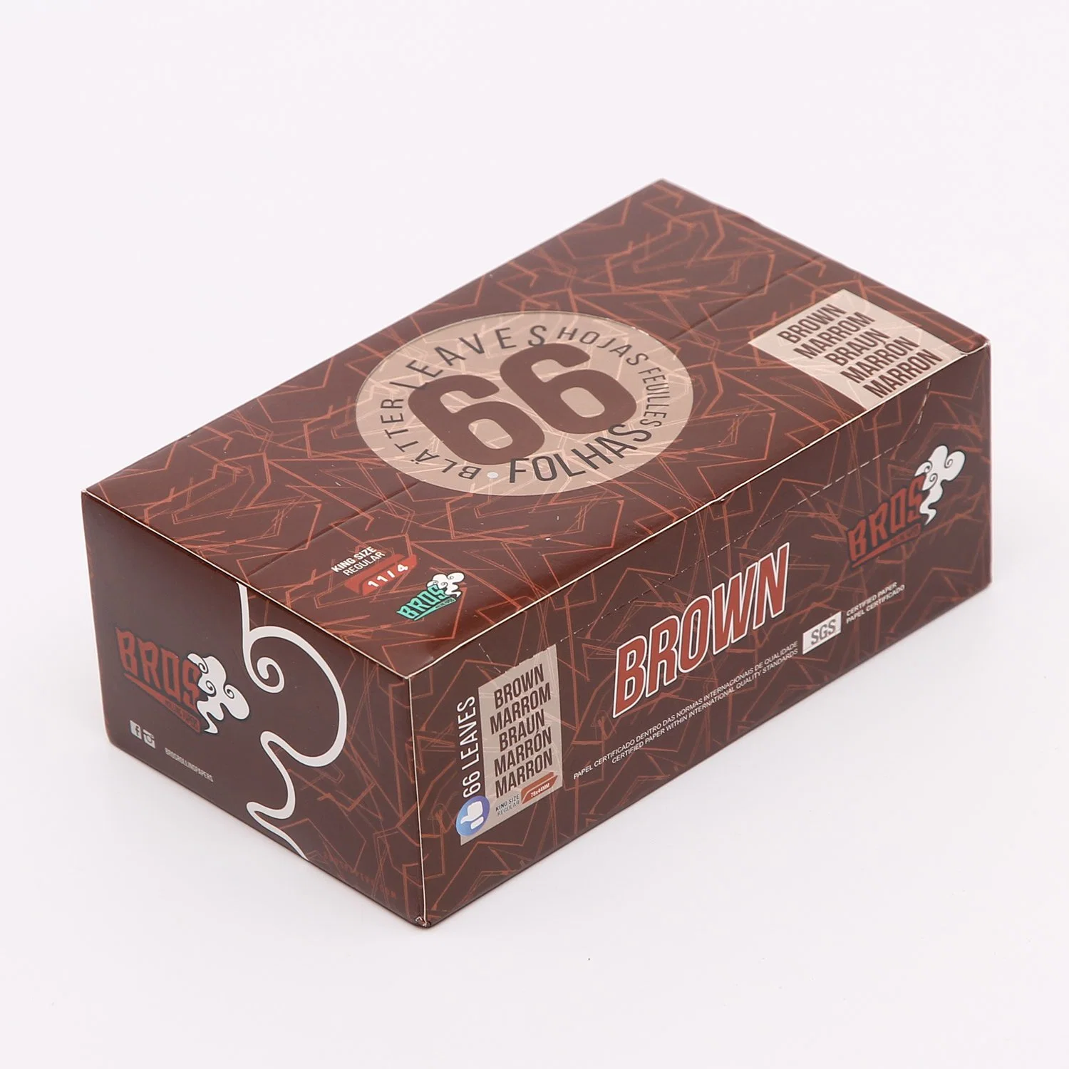 Bros 66 Rolling Paper 40 Booklet Special Paper Factory Price 78*44mm Unbleached Paper Arabic Gum