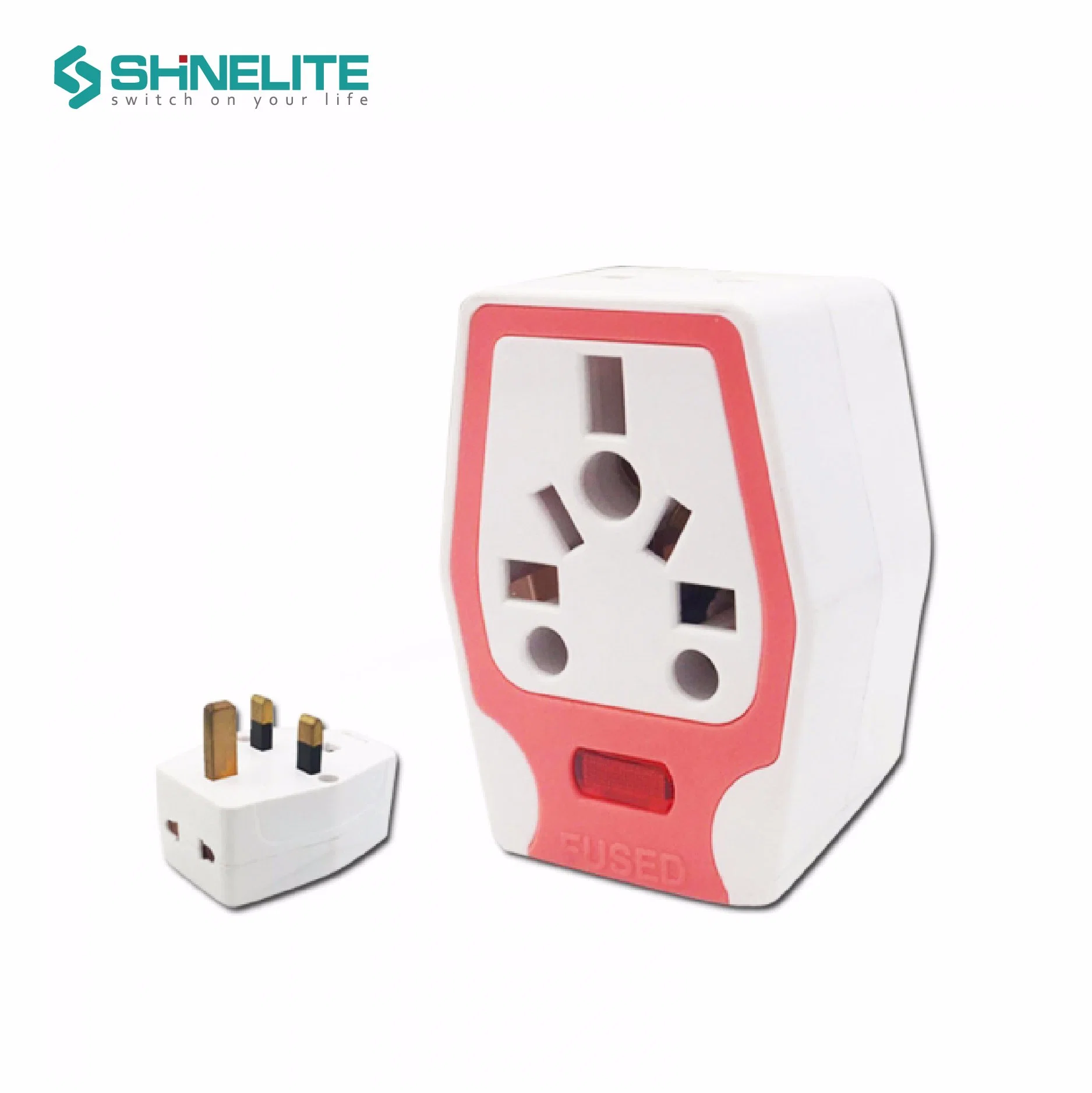 UK High quality/High cost performance  13A 5pin Multi-Function Socket Plug Travel Adaptor