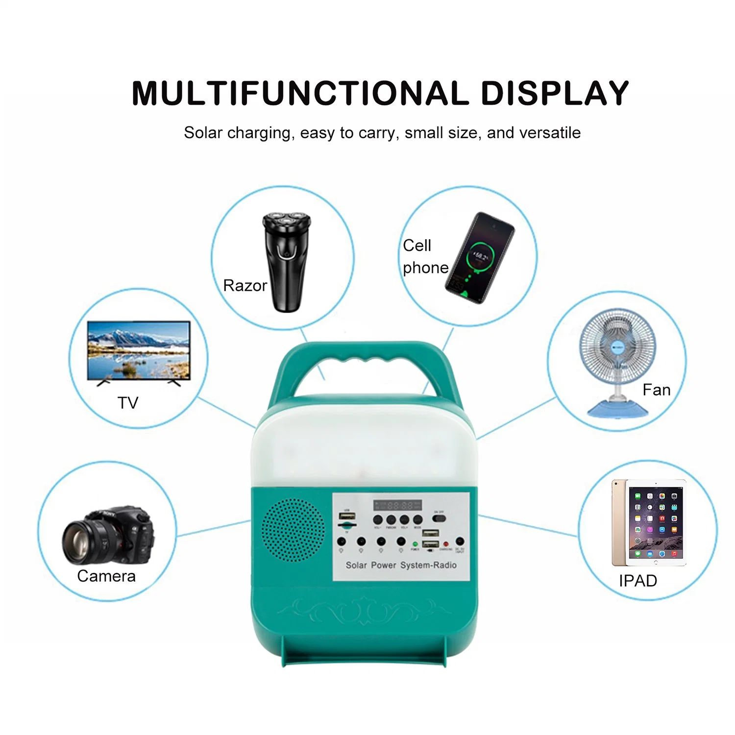 High Performance Portable Home Used 30watt Outdoor Camping Mobile Solar Energy System Solar Light