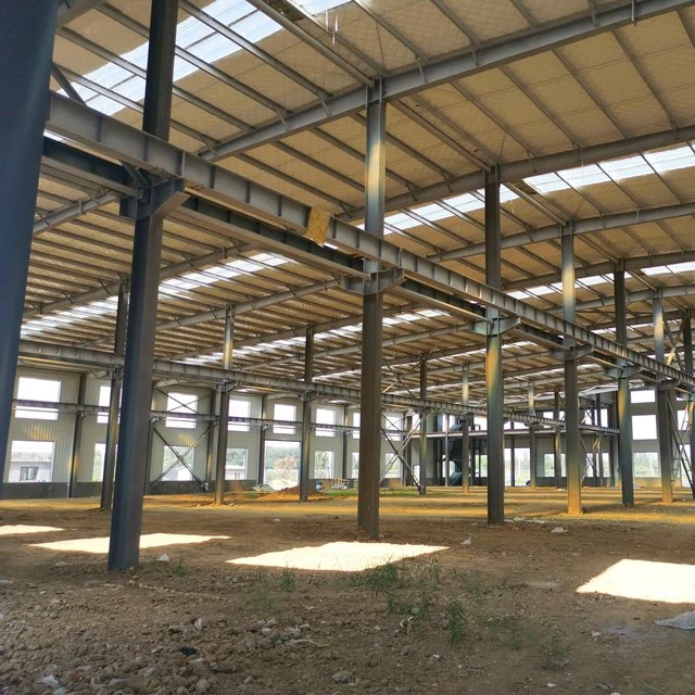 Projet de construction préfabriquée en acier haute résistance en forme de H pour Atelier d'entrepôt industriel