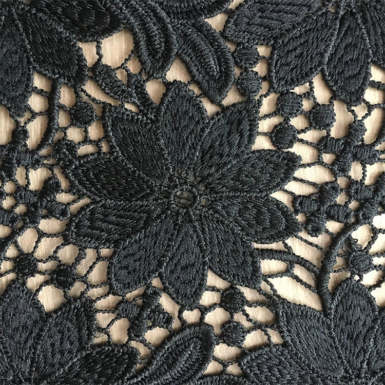 Wholesale/Supplier High quality/High cost performance  Polyester Chemical Embroidery Lace Fabric
