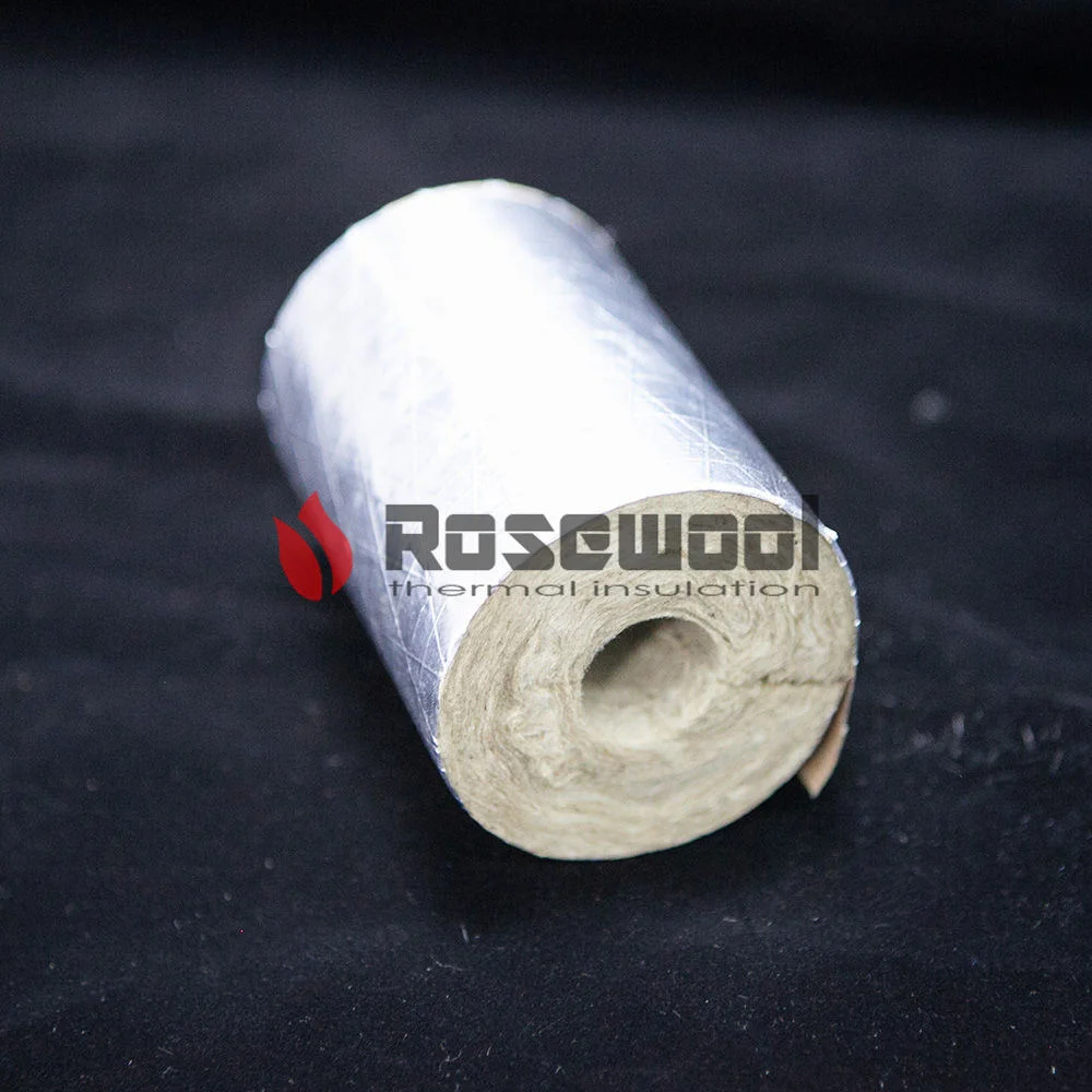 Large Stock 60-150 Kg/M&sup3; Construction Heat Insulation Sound Absorption Material Rockwool Pipe