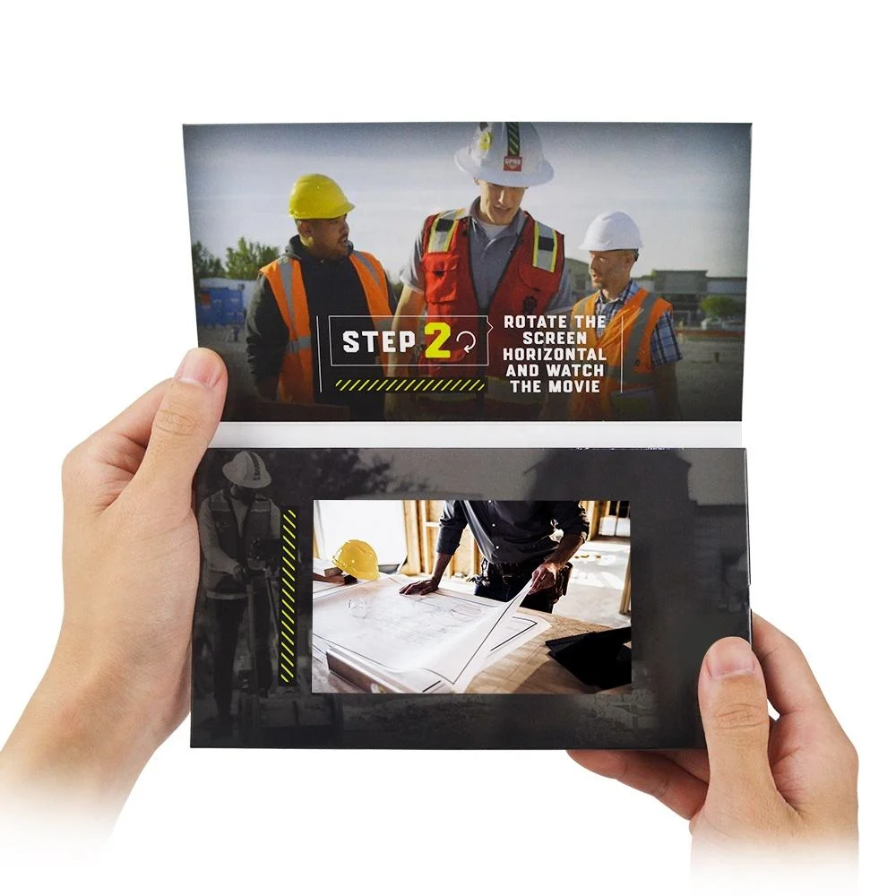 Popular Custom 5inch LCD Video Brochure Card for Company Training