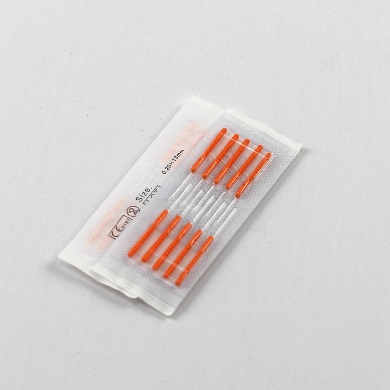 CE, ISO13485 Plastic Handle Sterile Acupuncture Detox Needle 0.20X13mm a-29b