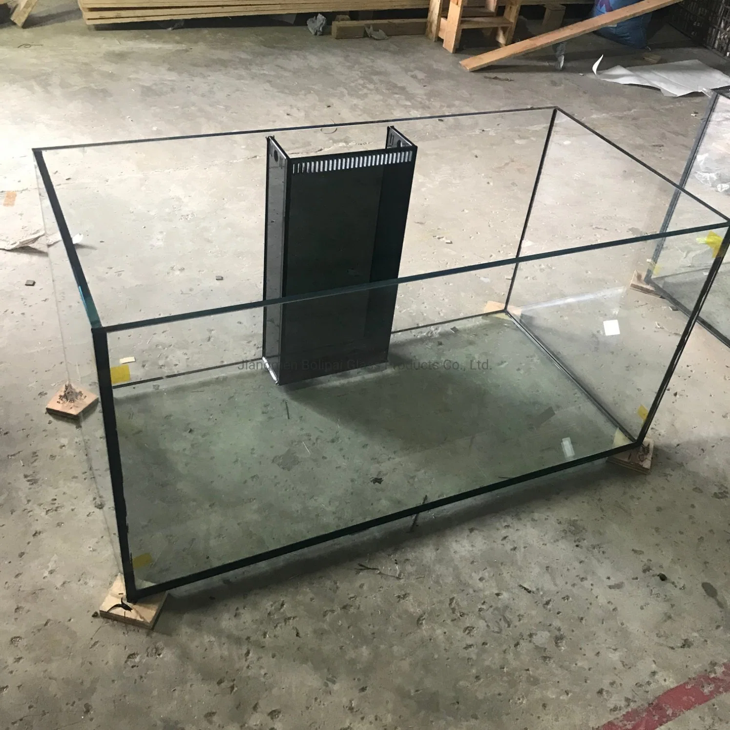 Export Custom Black Glass Overflow Box Ultra Clear Glass Tank