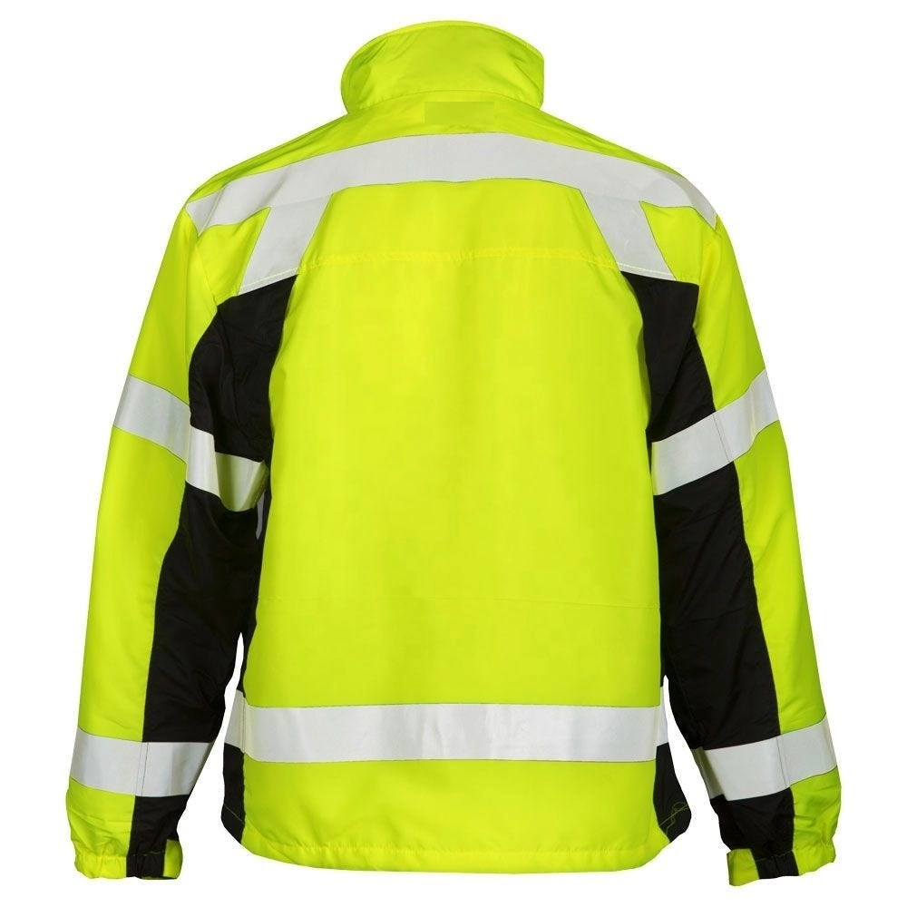 Waterproof 100% Polyester Hi Vis Windbreaker Uniforms Construction Workwear