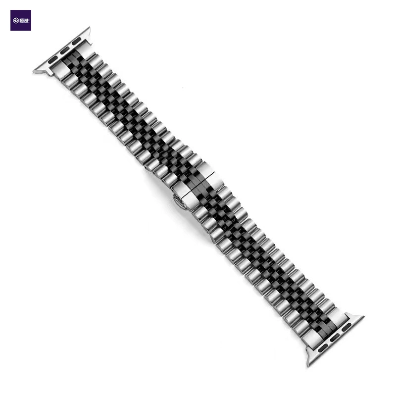 Solid Stainless Steel Apple Watch Strap Watch Band with Buckle Watchband
