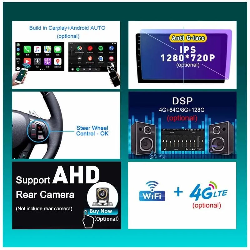 13 pulgadas IPS pantalla táctil completa coche Video GPS Multimedia Reproductor Universal Car Radio Music Audio Player