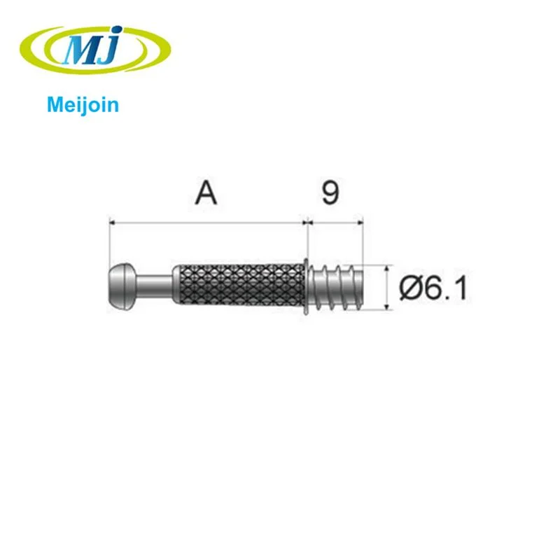 42mm M6 Minifix Connector Cam and Bolt Euro Thread Head