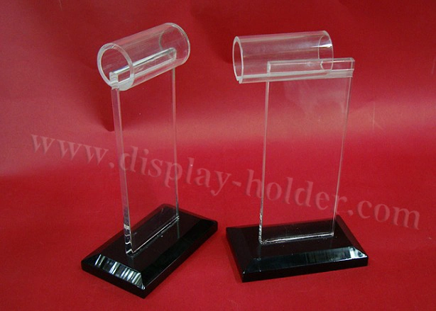 Clear Acrylic T Shape Tent Card Holder with Pockets for Calendar