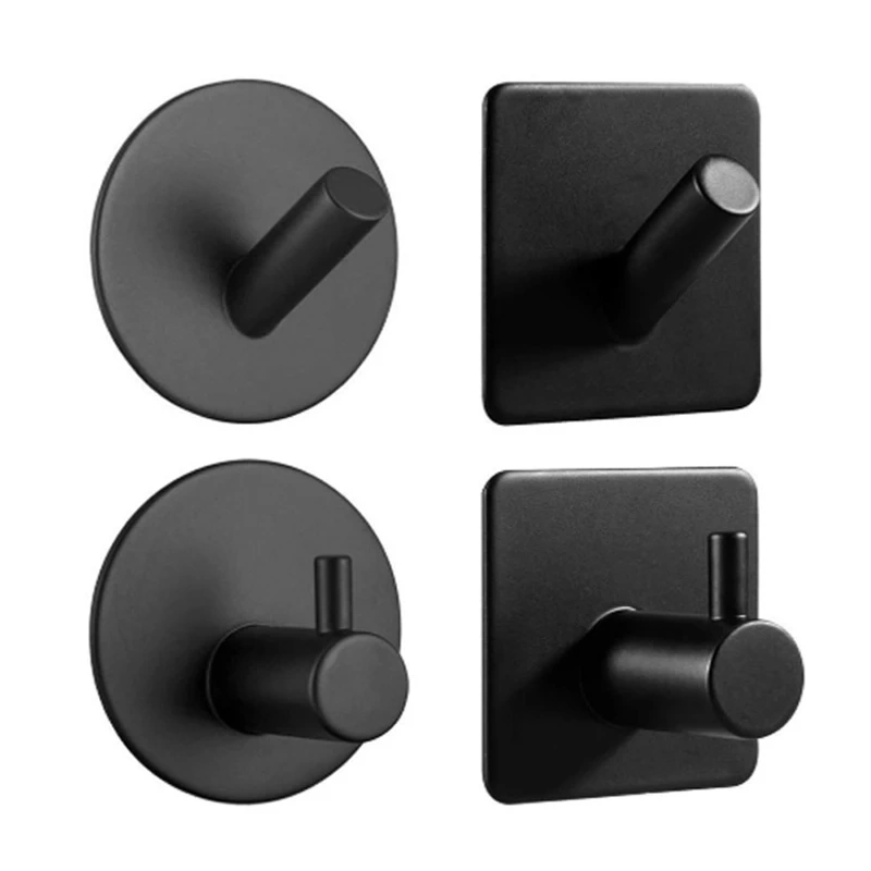 Waterproof Adhesive Robe Hanger Wall-Mounted Clothes Umbrella Keys Hats Storage Hook Drill-Free Decoration Hooks