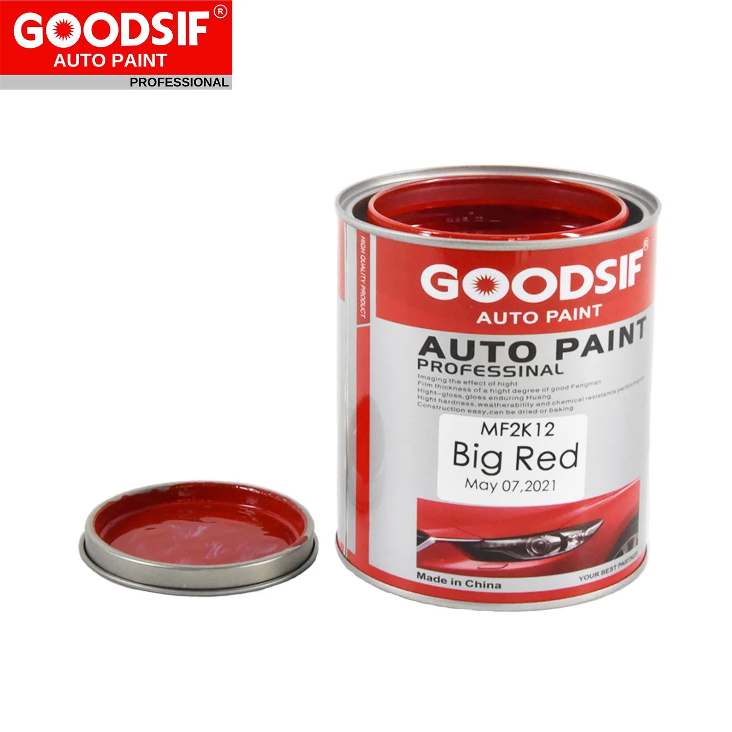 Effet miroir brillant peinture automatique 1K couleurs unies peinture 1K Basecoat pour vernis de réparation de carrosserie de voiture