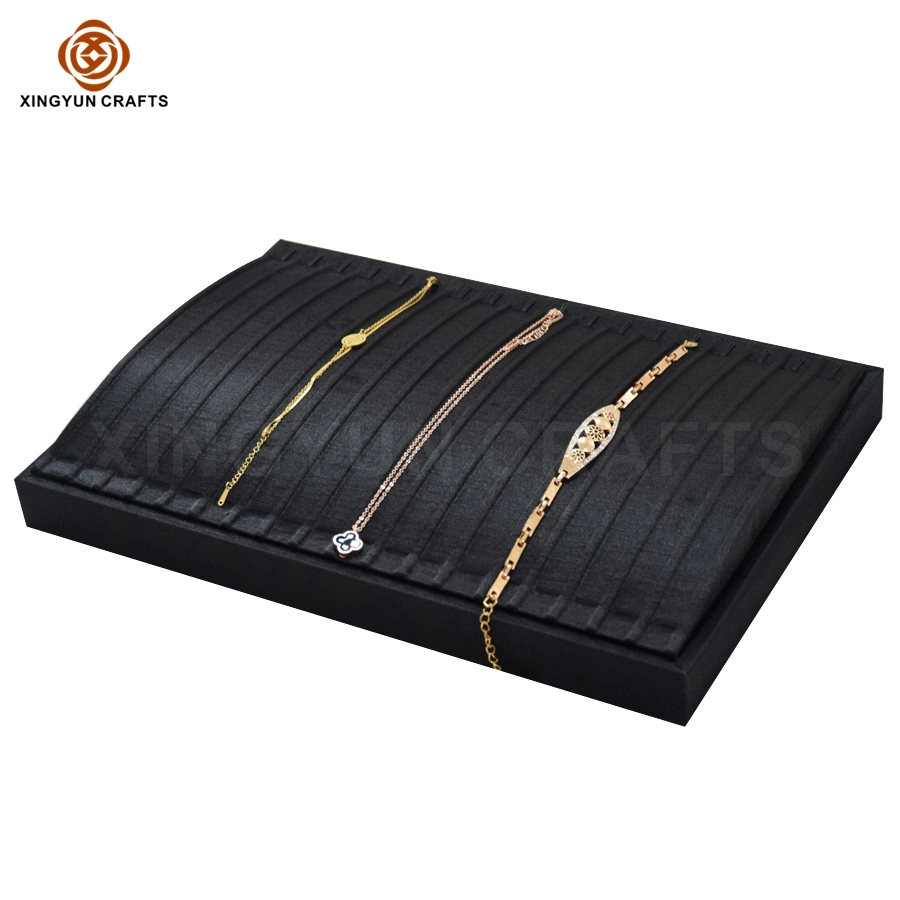 New Custom Black Leather Jewelry Bracelet Watch Display Wholesale/Supplier MDF Gift Packaging Tray