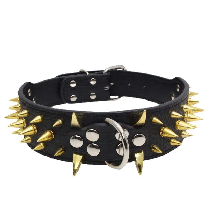 Anti Bite Rivet Pet Collar Traction Dog Rope