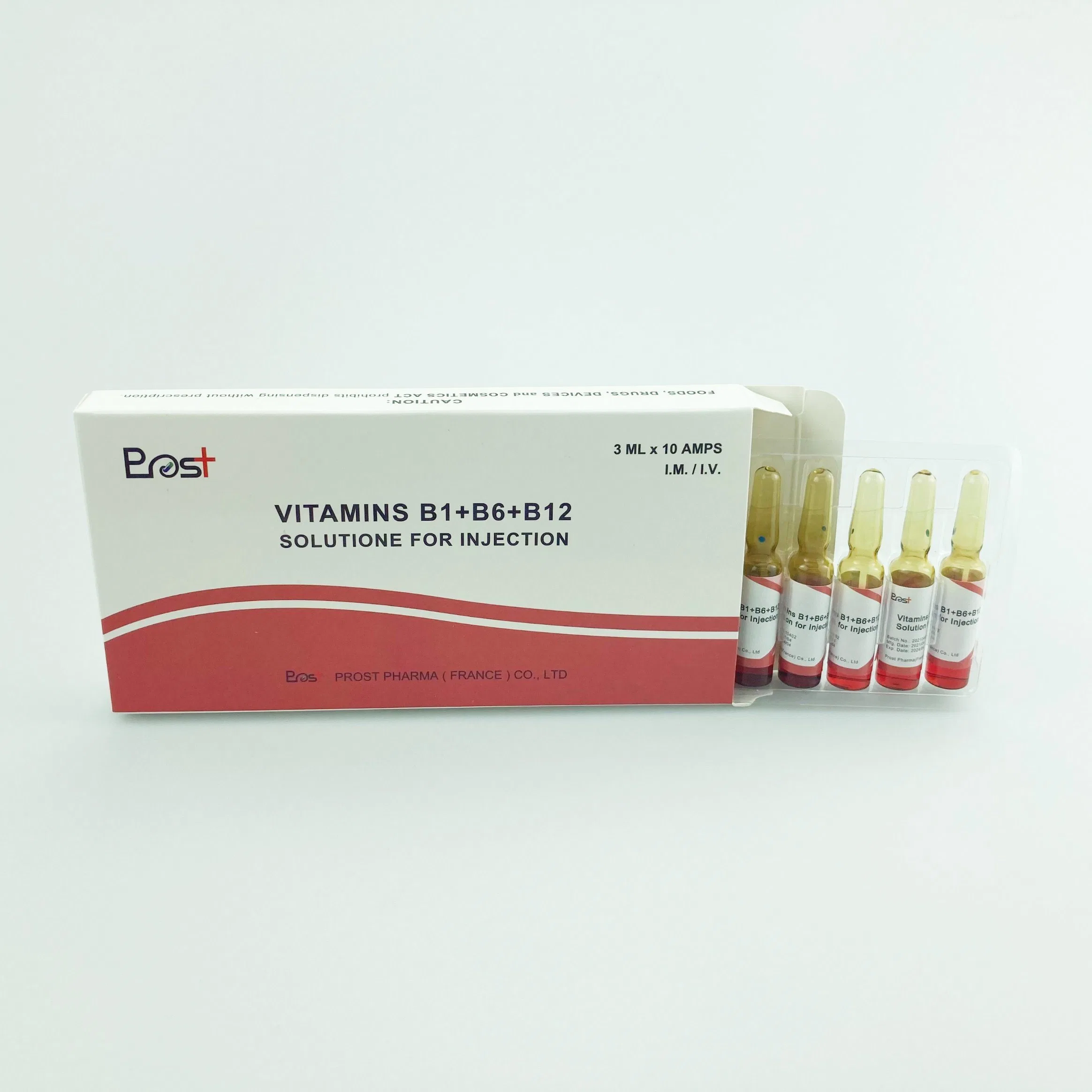 Inyección de blanqueamiento cutáneo complejo de vitamina B.
