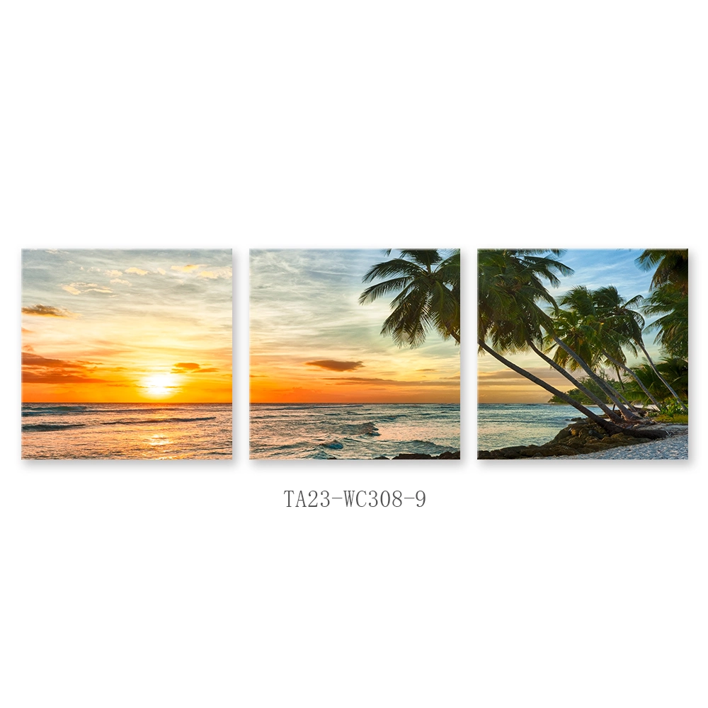 Home Decor 3 Panels Sea View Picture Designs Art Painting for Sale Modern Wall Paintings Canvas Art Wall Decor