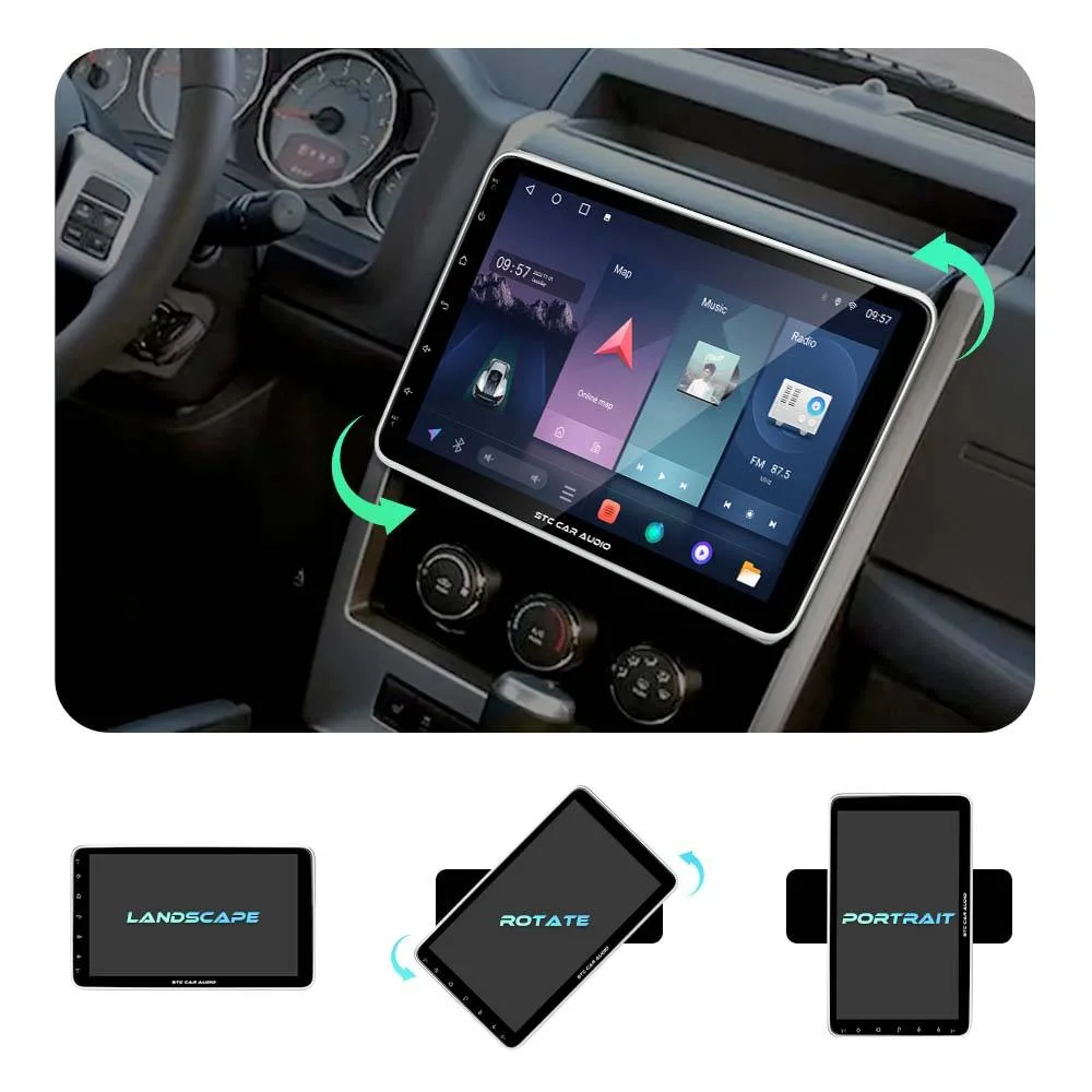 Écran tactile 1 DIN autoradio stéréo de haute qualité d'Android le système GPS intégré Carplay Voiture intelligente Radio lecteur multimédia de voiture de 10 pouces