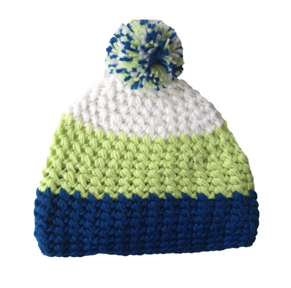Rester jeune Logo chapeaux tricotés concevoir votre propre motif jacquard Beanie Cuffless personnalisé
