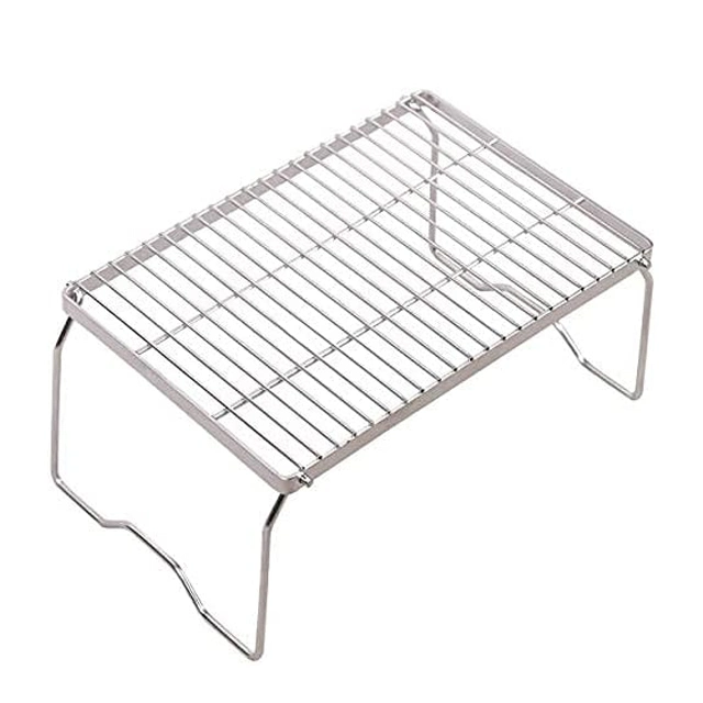 Muelle de OEM horno portátil de la fábrica de personalización de Rack Barbacoa Piscina DE ACERO INOXIDABLE Barbacoa Grill Plegable de Alta Calidad