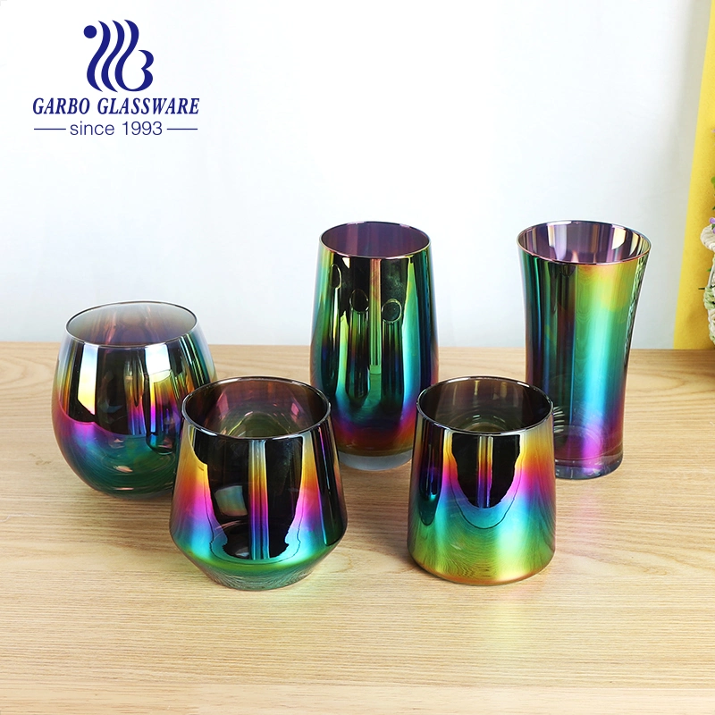 Wedding Party Shiny Rainbow Color Glass Cup