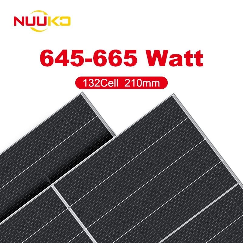 Solar Panel Manufacturers in China Solar Mono Half Cell Solar Panels 132 Cell Panel 645W 650W 655W 660W 665W 670W Factory Product to Sell