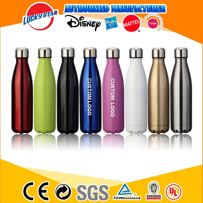 Flasque thermique de sport en acier inoxydable à double paroi avec logo personnalisé en gros, sans BPA, 500 ml, 750 ml, 1 L.