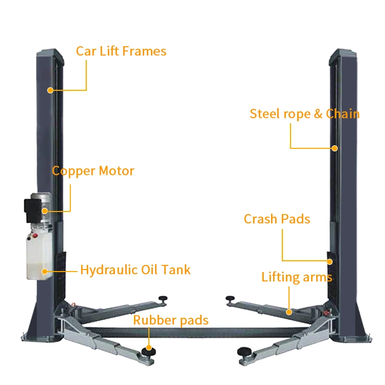 Jintuo Hydraulic Car Lift, Car Lifts Auto Lift 2post Vehicle Equipment