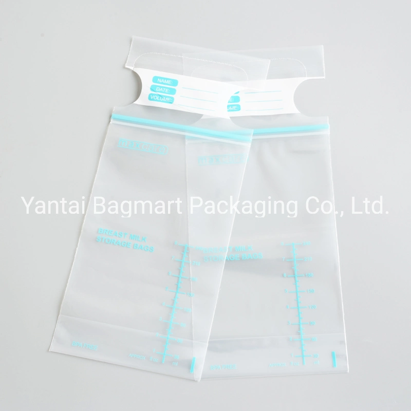 OEM PE Zipper Breast Milk Fresh Storage Bag, Leakage Proof, Antibacterial Bag