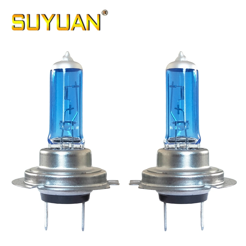 Factory Direct Sale Custom Made Super White H7 Lamps 12V 24V 55W 100W Car Halogen Headlight Long Life Blue Auto Bulbs