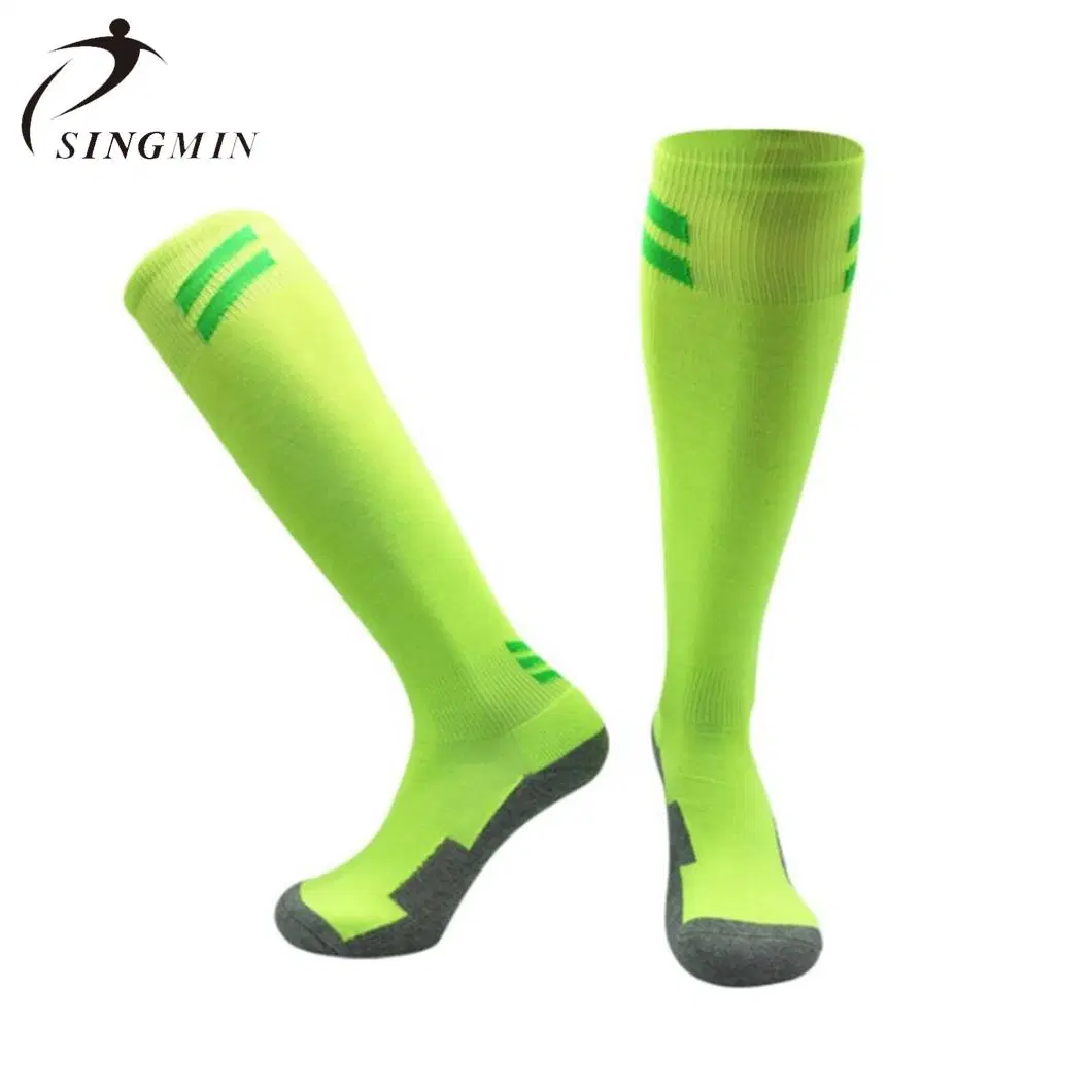 Performance Anti Slip Grip Football Socks Men Knee High Sports Socks Adult Long Tube Stockings