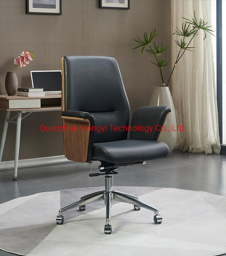 China Manufacture Manager Leather Swivel Executive Office Chair for Office Furniture