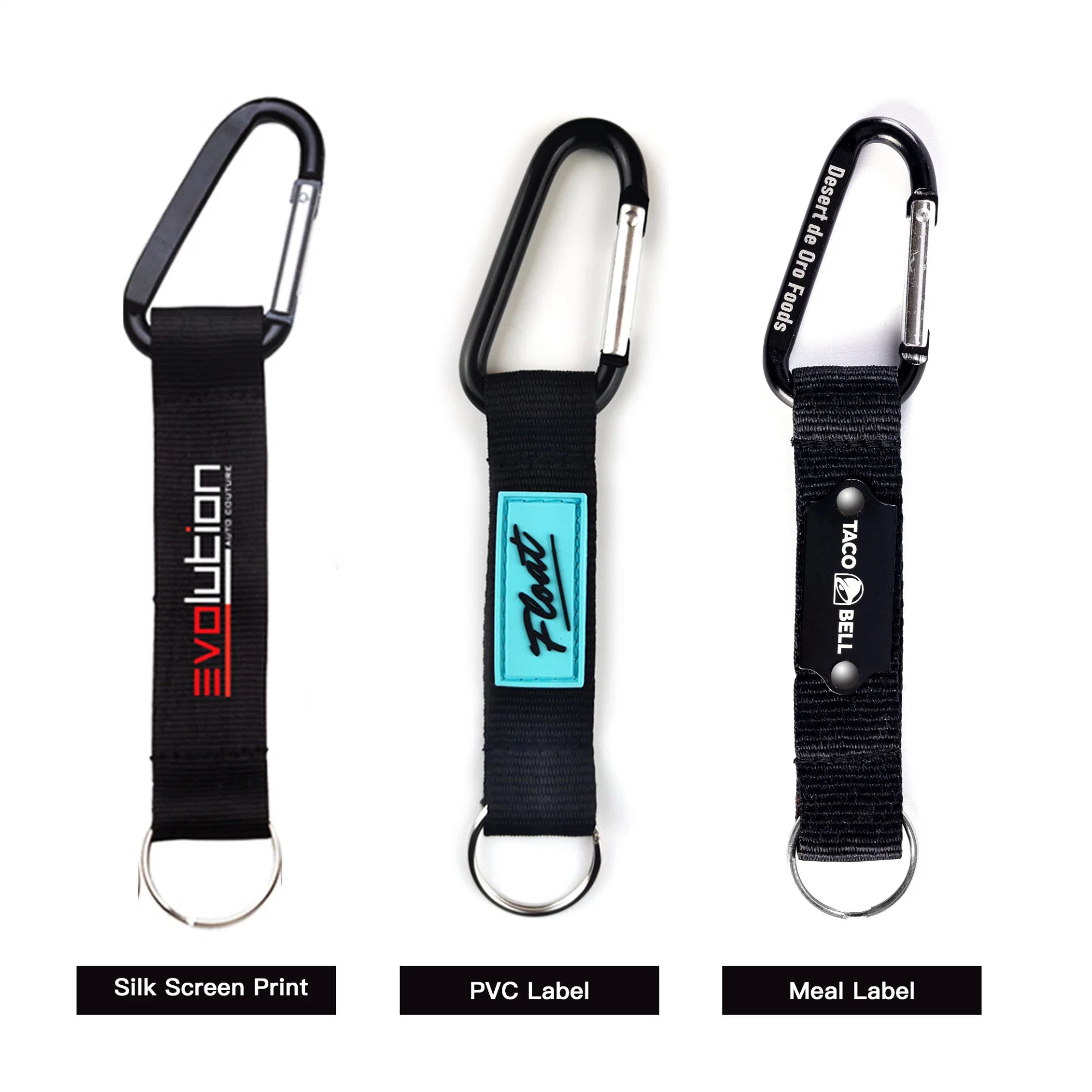 High quality/High cost performance Factory Custom Short Lanyard Climbing Carabiner with Metal Buckle