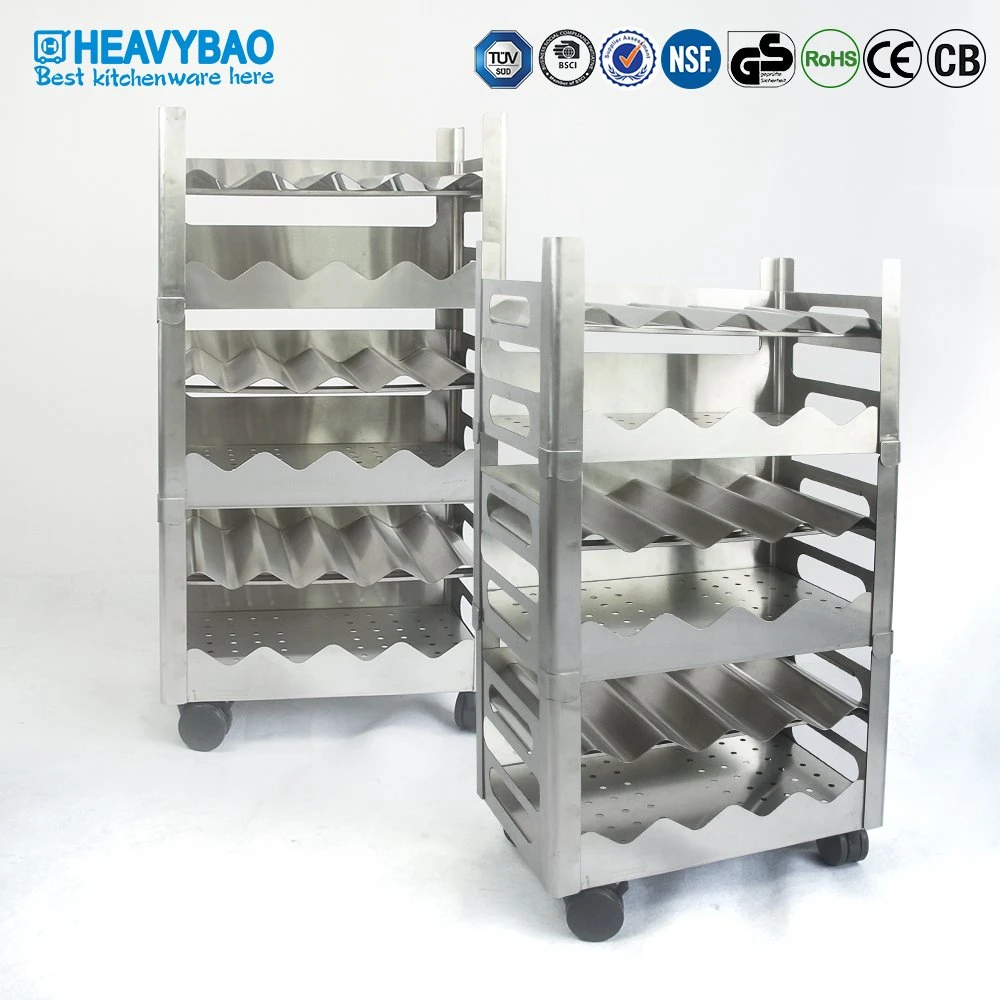 Heavybao Commercial Stainless Steel Storage Red Wine Transfer Trolley for Restaurant