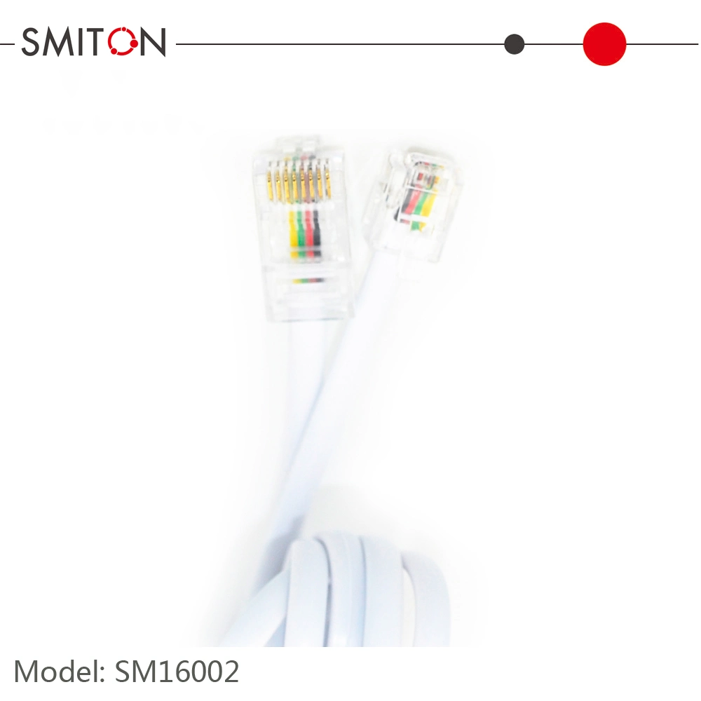 Rj11 6p4c to RJ45 8p4c Telephone Connector Flat Patch Cable