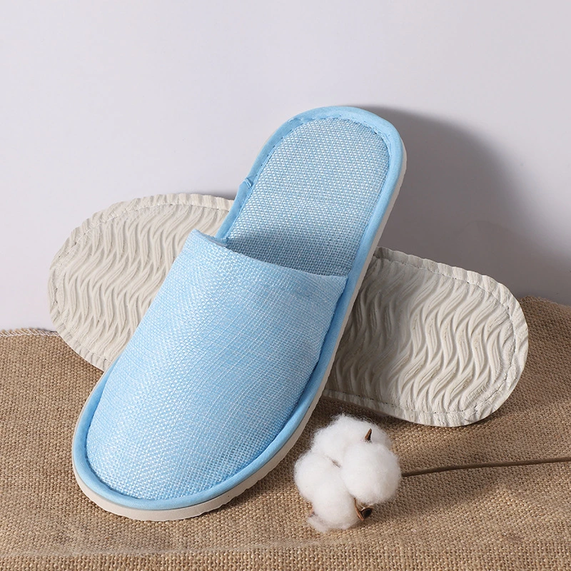 Hotel Summer Breathable Linen Slippers