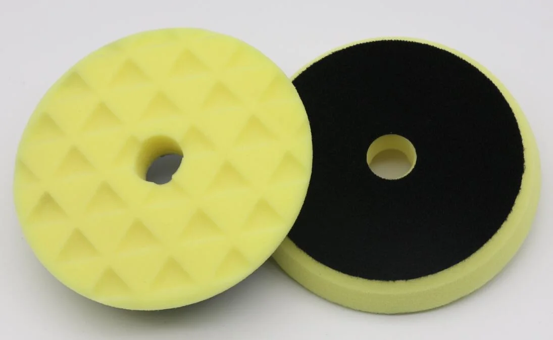 Yellow Fine 6'' Sponge Cutting Pad