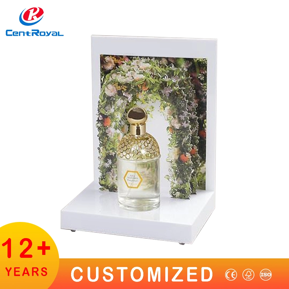 High-End Acrylic Stand Customization LED Acrylic Cosmetic Stand Retail Store Cosmetics Storage Display Countertop Design Pop Display Stand Perfume Display