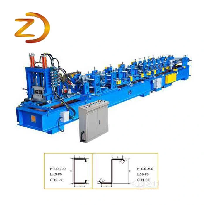 Automatic C Z Purlin Interchangeable Roll Forming Machine