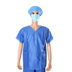 Esfregas de enfermagem uniformes unissexo uniformes vestuário de trabalho hospitalar Cirurgia Médica descartável Fato de esfoliação