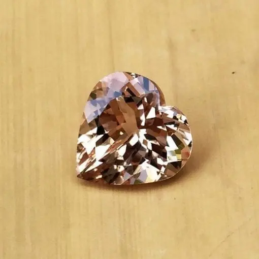 Heart Shape Champagne Lab Created Gemstone From Wuzhou Manufacture Color Gemstone