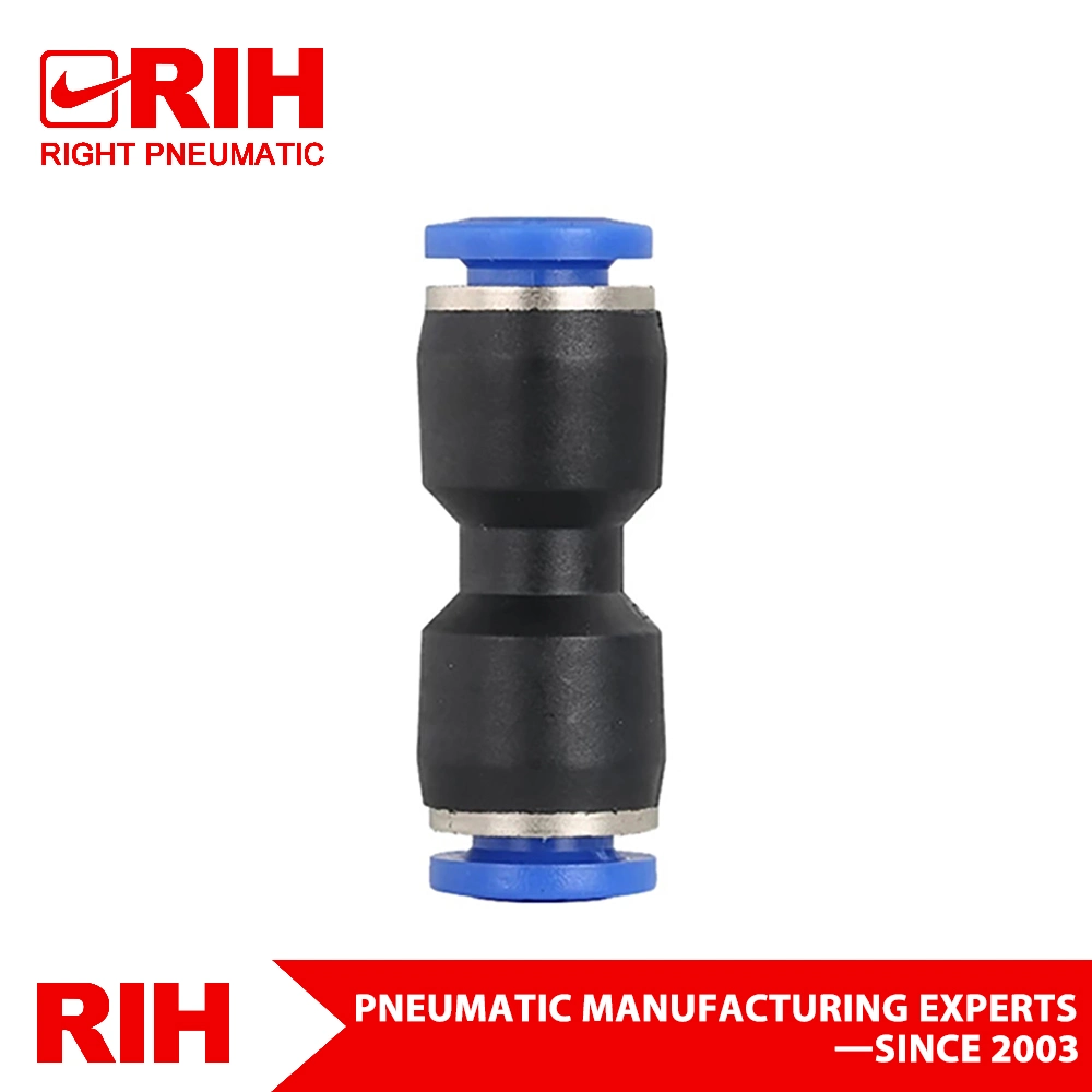 PU Union Straight Through Hose Tube Quick Connector Push in Air Pipe One Touch Plastic Connect Pipe Pneumatic Joint Fitting