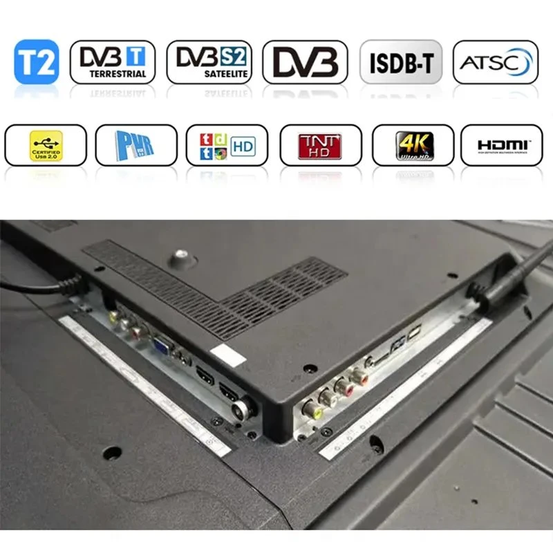 32 polegadas TV LED Frameless 4K Smart Digital DVB-T2 DVB-S2 ISDB-T ATSC