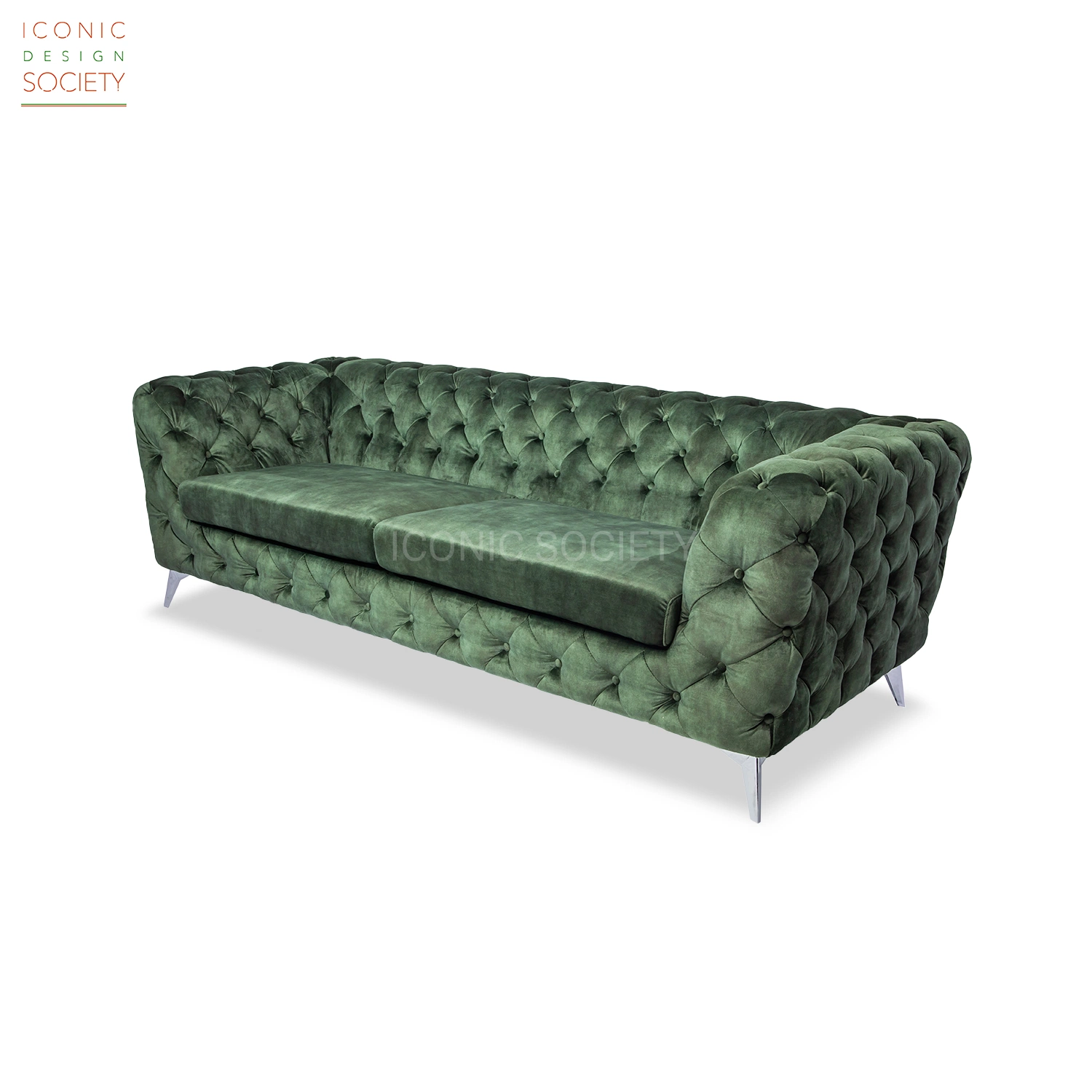 Meubles de salon modernes pour hôtel, luxe, loisirs, canapé Chesterfield capitonné avec boutons, ensemble de canapés en tissu velours.